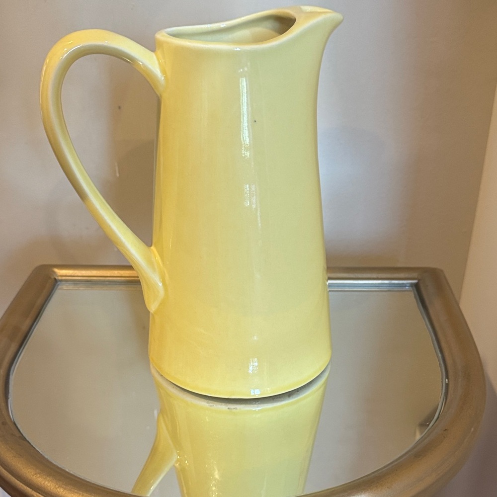 Yellow Ceramic Pitcher
